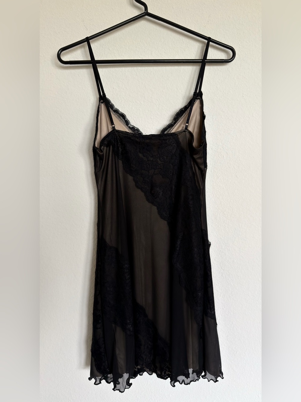 NWT Black Lace Slip Dress M Sheer Mesh F21 Y2K Festival Whimsigoth Cottagecore - Picture 10 of 10